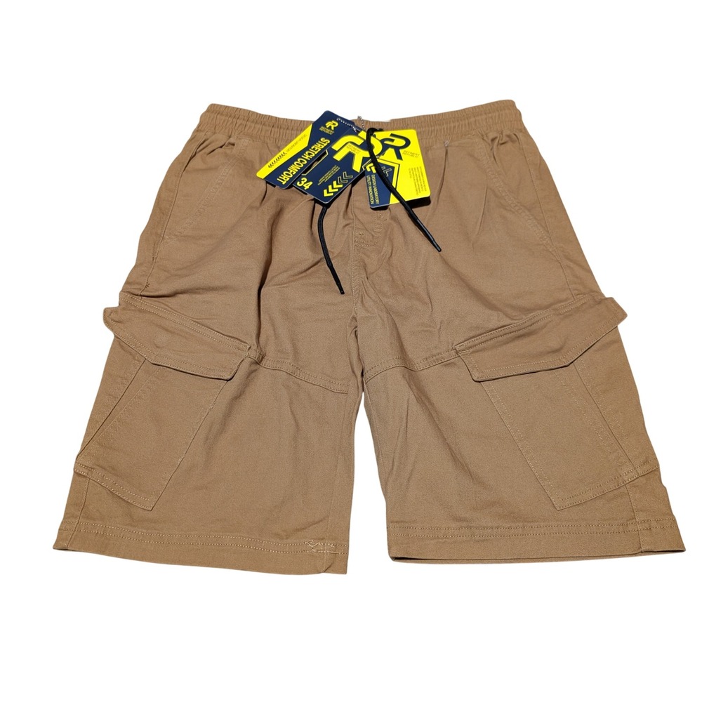 Refinery Republic Cargo Shorts Mens 34 Brown Stretch Comfort Utility Outdoor New